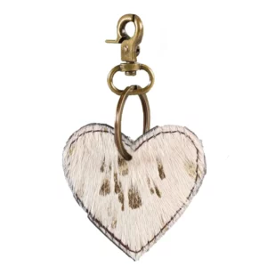 Keychain heart ecru