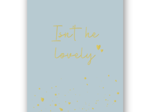 Kaart 'Isn't he lovely'