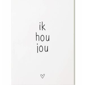 kaartje- ik hou van jou