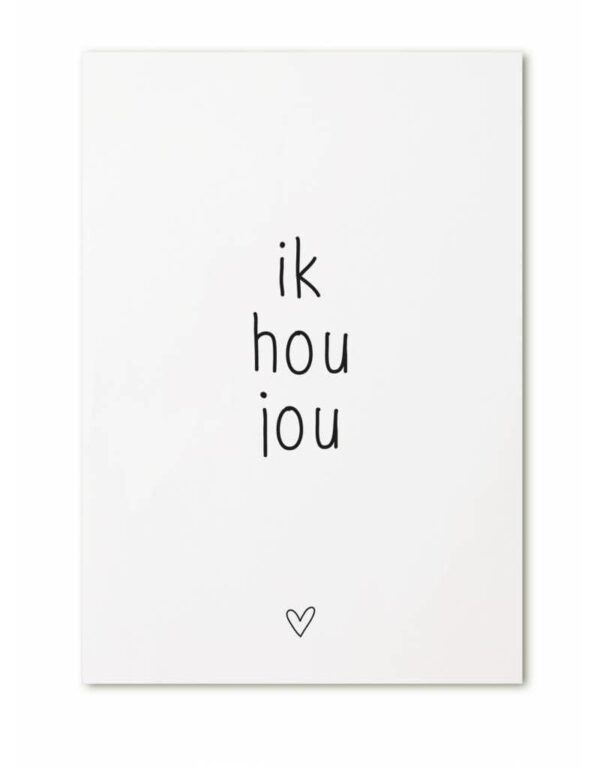 kaartje- ik hou van jou