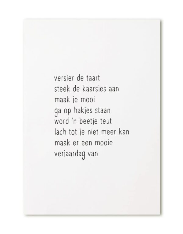 Kaart - versier de taart