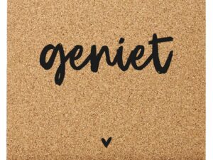 Posterkurk vierkant - 'Geniet'