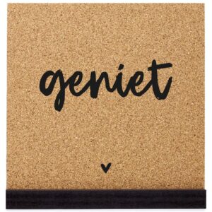 Posterkurk vierkant - 'Geniet'