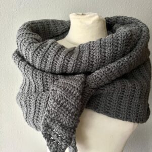 Stoere shawl grijs