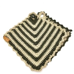 Retro pannenlappen- army/zand
