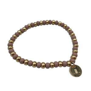 Armband Goud en Taupe rond