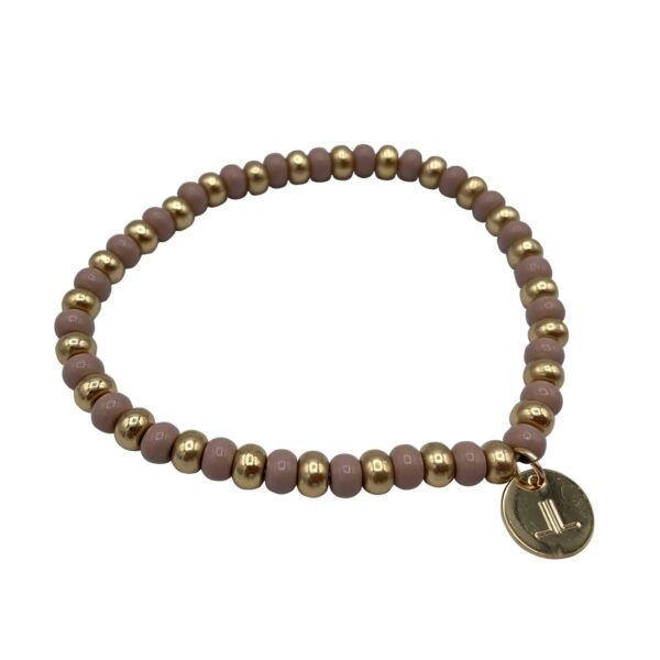 Armband Goud en Taupe rond