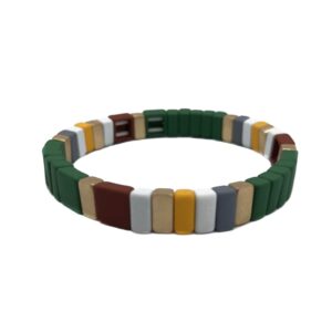 Armband Groen multicolor rubber