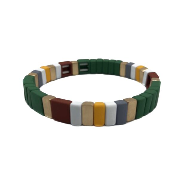 Armband Groen multicolor rubber