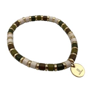 Armband Groen Ecru Goud