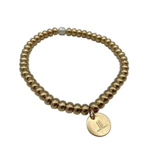 Armband Goud rond parel