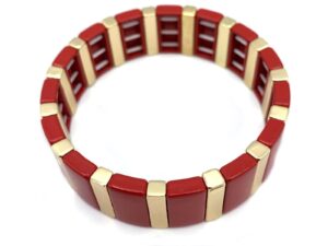 Armband Warm rood en goud