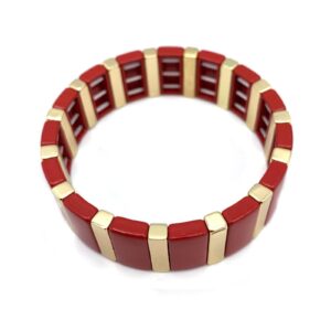 Armband Warm rood en goud