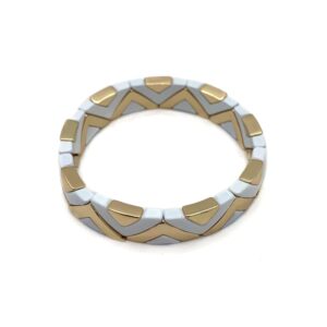 Armband Wit Goud zigzag
