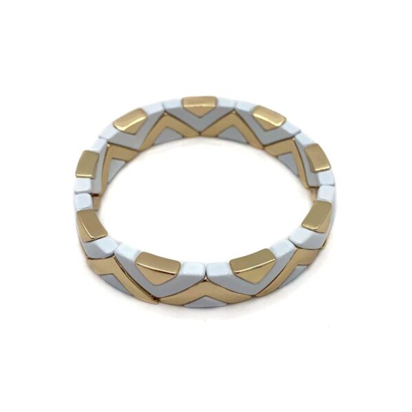 Armband Wit Goud zigzag
