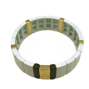 Armband Wit groen goud