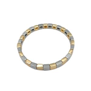 Armband Zilver en Goud vierkant