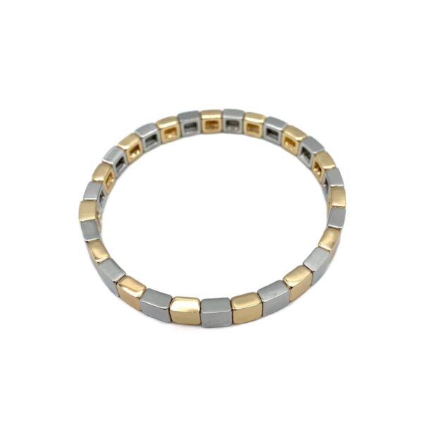 Armband Zilver en Goud vierkant