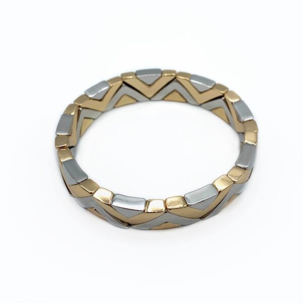 Armband Zilver en Goud zigzag