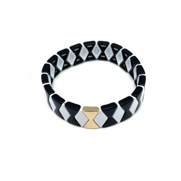 Armband Zwart Wit en Goud
