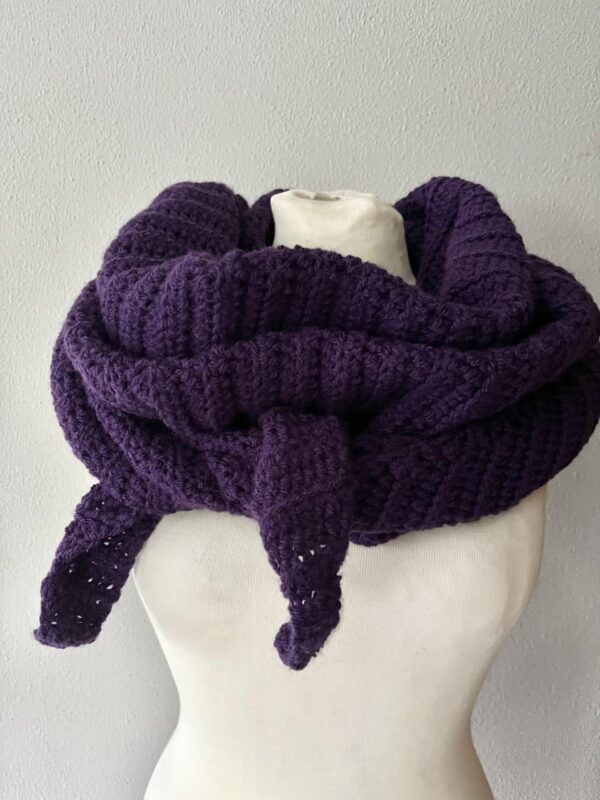 stoere shawl deep purple