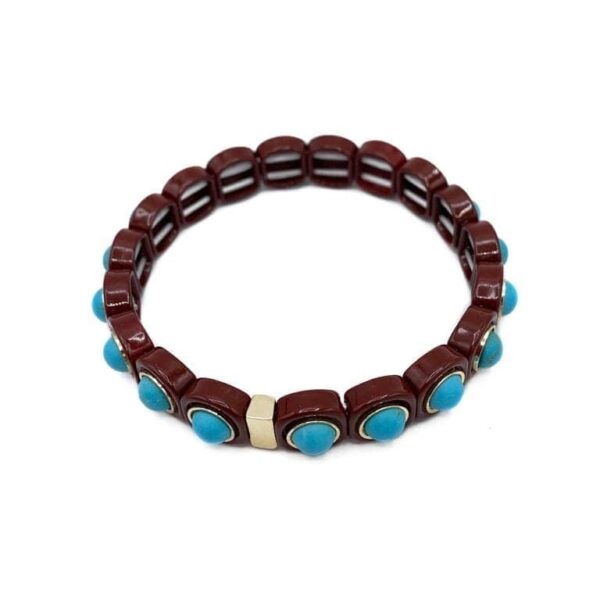 Armband Bruin Blauw met Goud