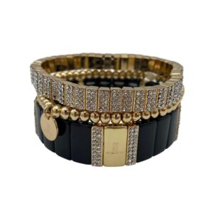 armbanden zwart goud glitter