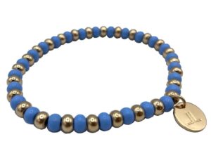 armband licht blauw goud