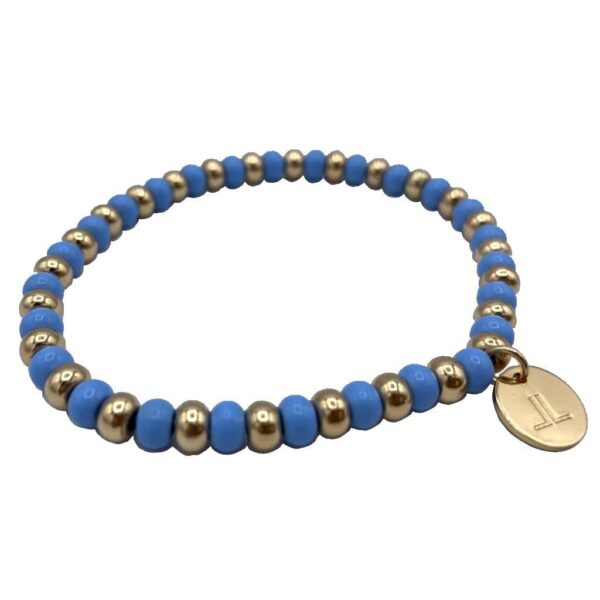 armband licht blauw goud