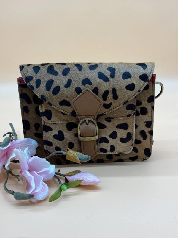 Mini Bag licht bruin met zwart
