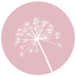 Muurcirkel/tuincirkel roze met berenklauw
