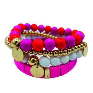 armbanden pink goud wit