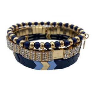 armbanden goud glitter blauw