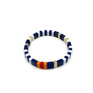 Armband navy blue orange