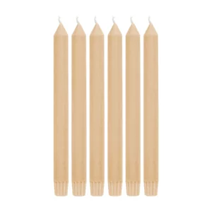 Lange gele dinerkaarsen - 23 cm
