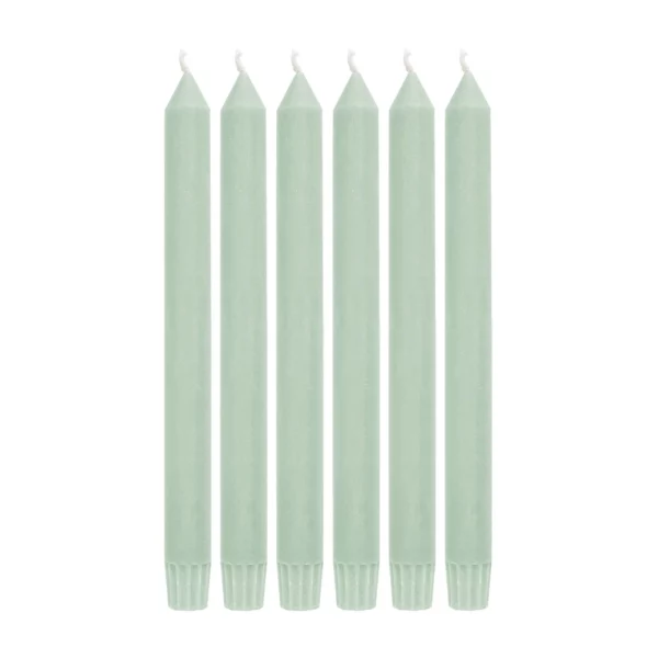Lichtgroene dinerkaarsen - 23 cm
