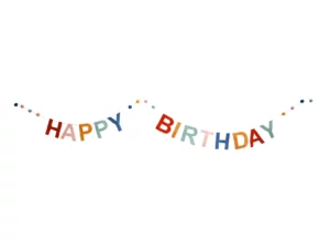 Vilt slinger - Happy Birthday