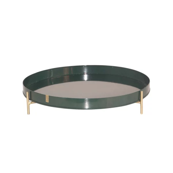 Groen metalen blad met standaard