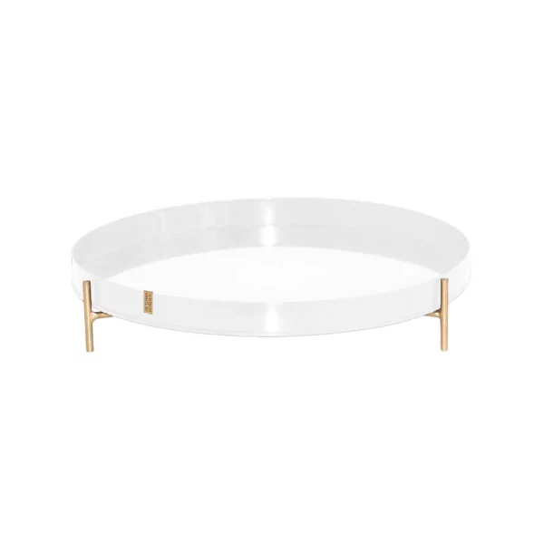 Wit metalen blad met standaard.