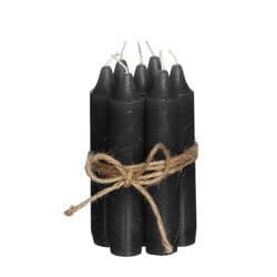 korte kaarsen set black