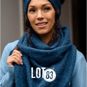 shawl Nina Donker Blauw