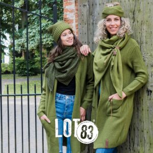 shawl Saar zwart armygreen