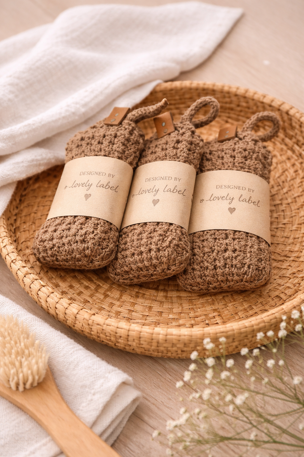 bruin wasdoekje hadgemaakt