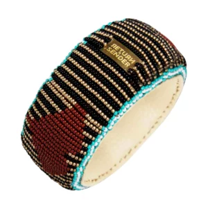 Bordeauxrode armband 'Hearts'