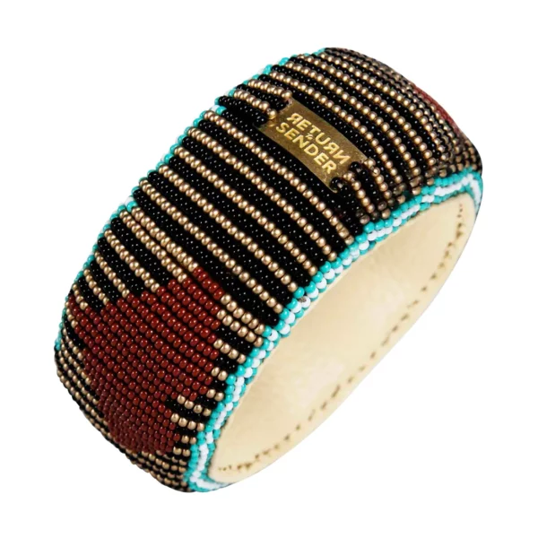 Bordeauxrode armband 'Hearts'