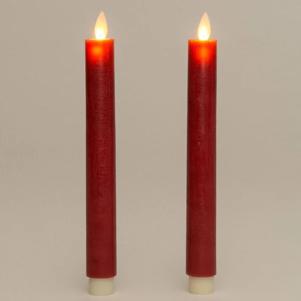led kaars burgundy