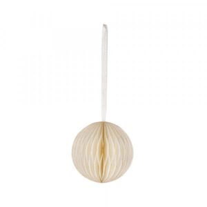 Papieren ornamentbal creme