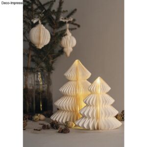 Papieren ornamentboom Creme