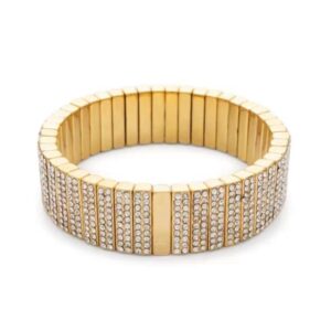 armband glitters goud breed