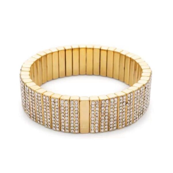 armband glitters goud breed
